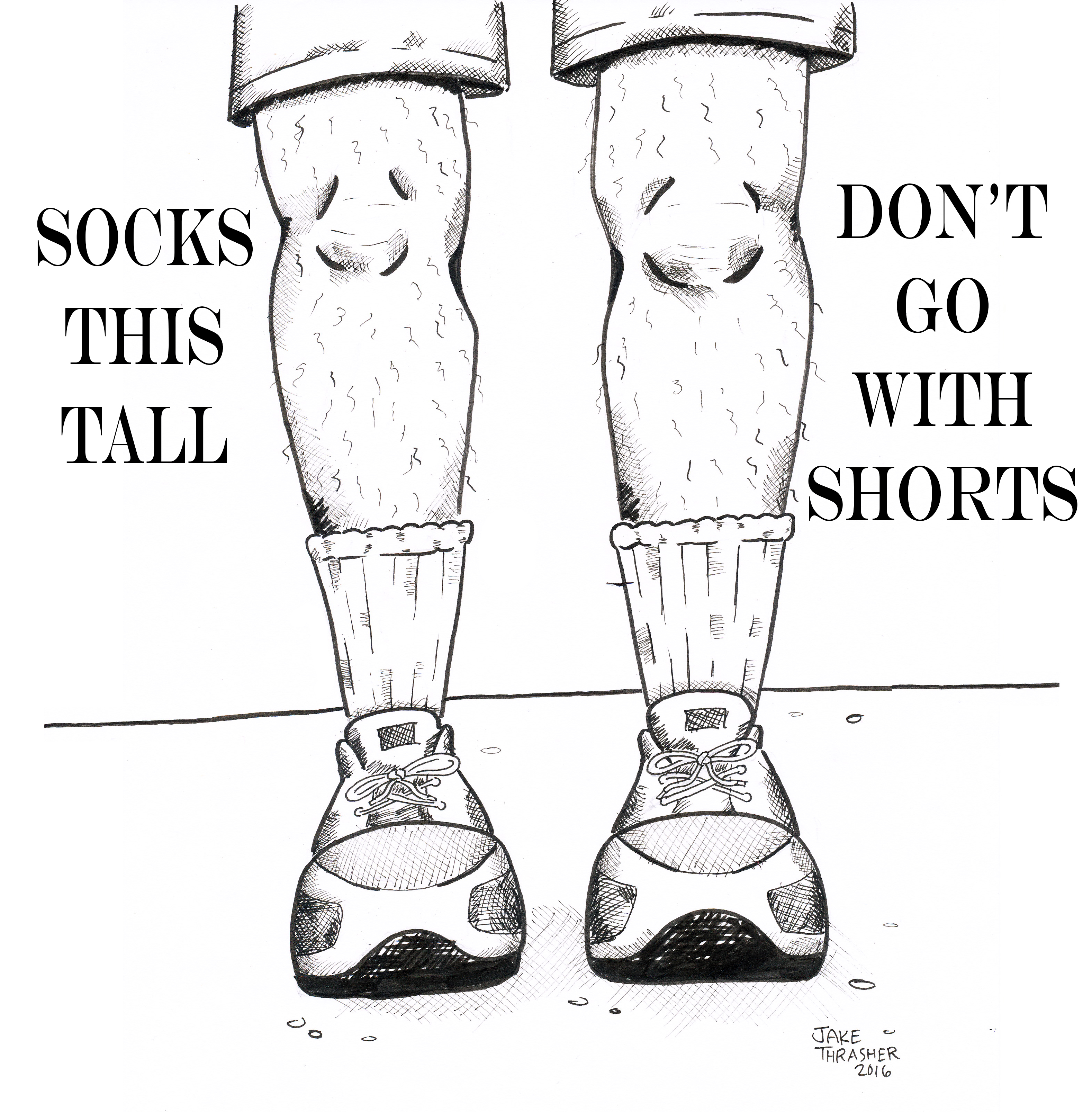 socks, shorts