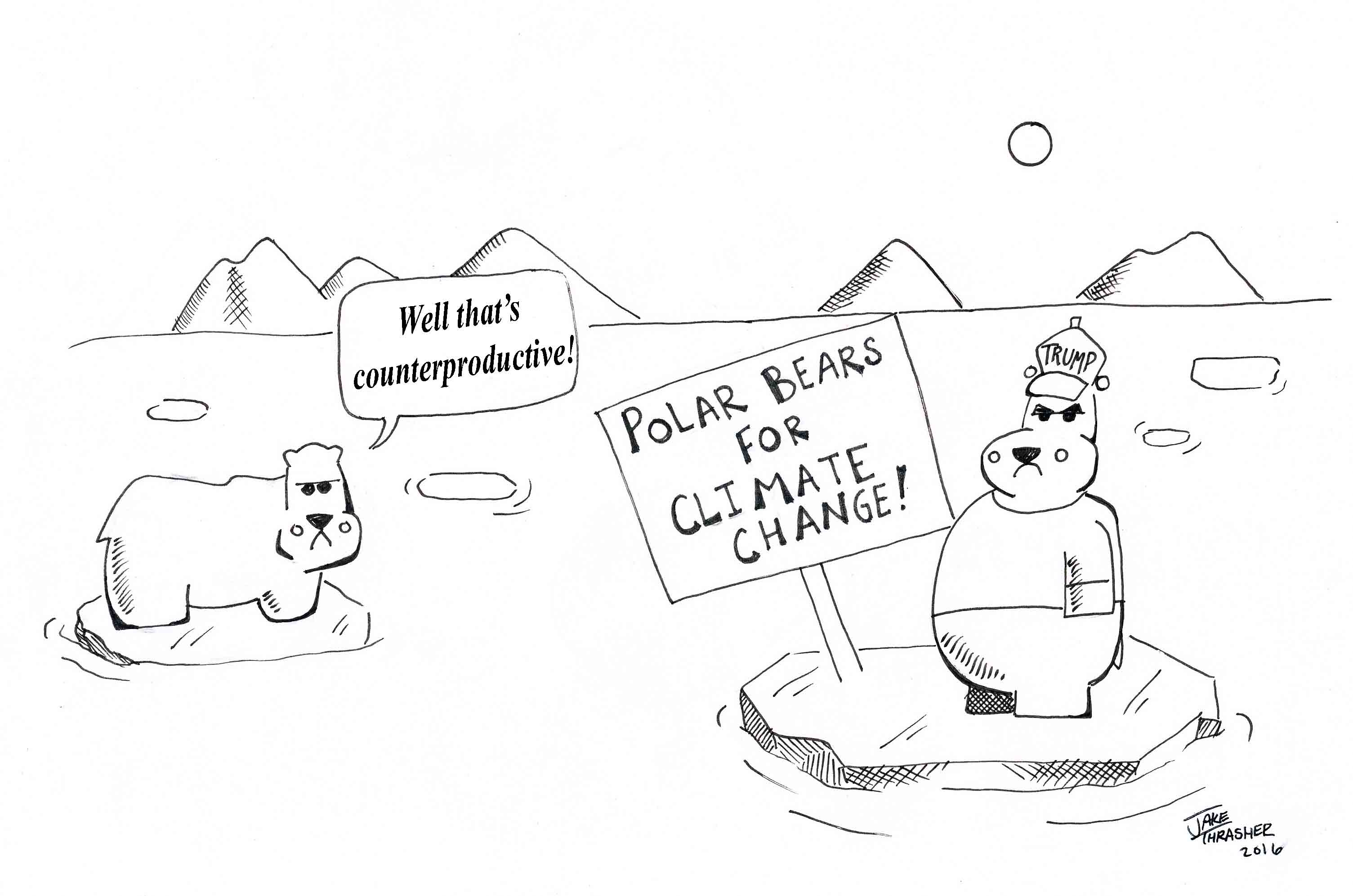 polar bear, climate change, trump