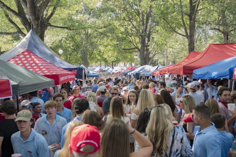 Mississippi politicians and businesses advertise in The Grove on game day
