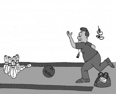 Cartoon: Going Bowling