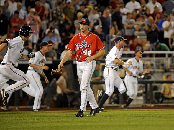 Diamond Rebs lose College World Series opener against UVA