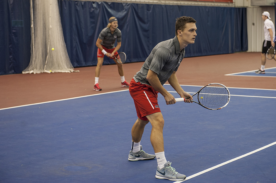 Rebel netters defeat Troy 4-3 in home opener Monday