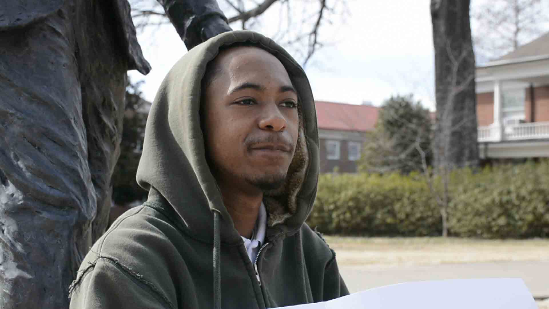 Resolute: student sits at James Meredith statue every day for a year Resolute: student sits at James Meredith statue every day for a year