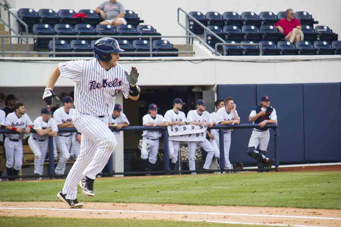 Rebels take weekend series against Alabama 2-1