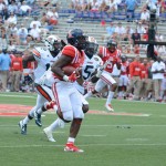 Eugene Brazely with a long TD. (PHOTO BY: ARIEL COBBERT)