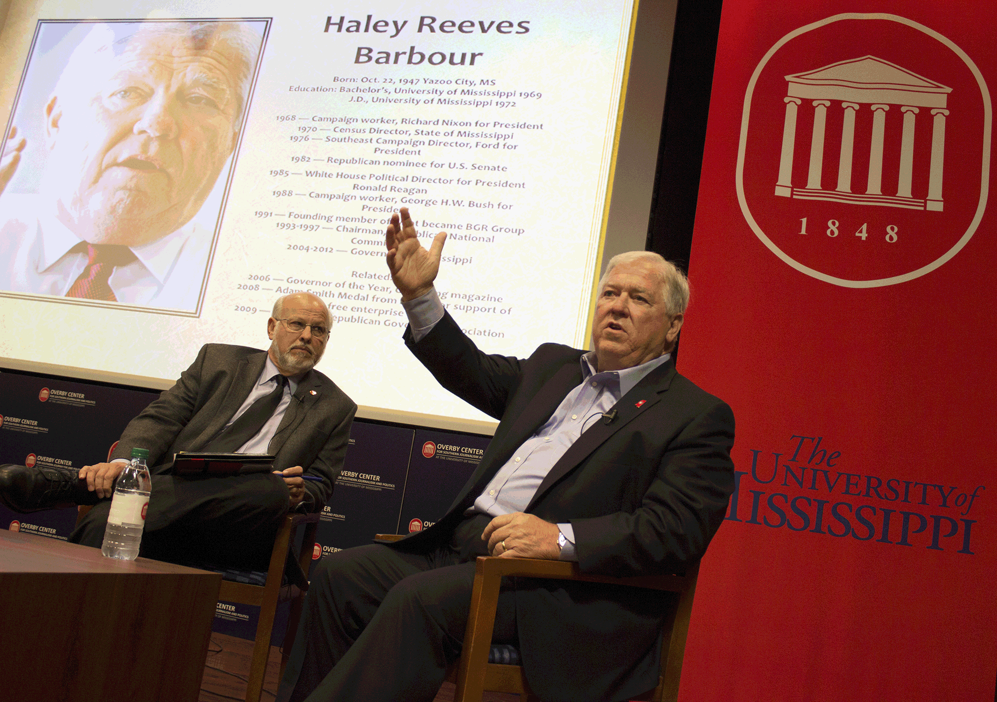 Haley Barbour speaks of Mississippi coast after Katrina