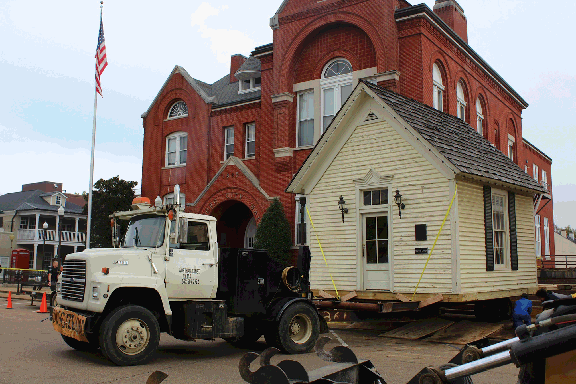 Historic building moves off Square