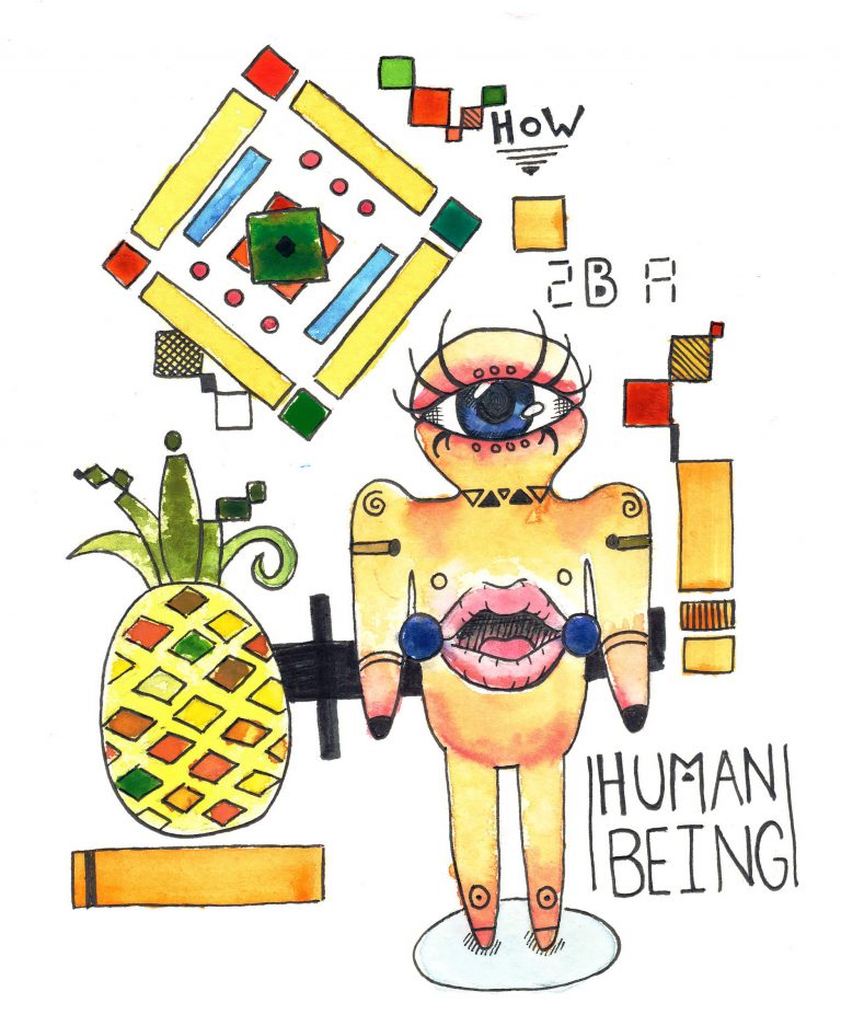 Visual Interpretation of "How to Be a Human Being"