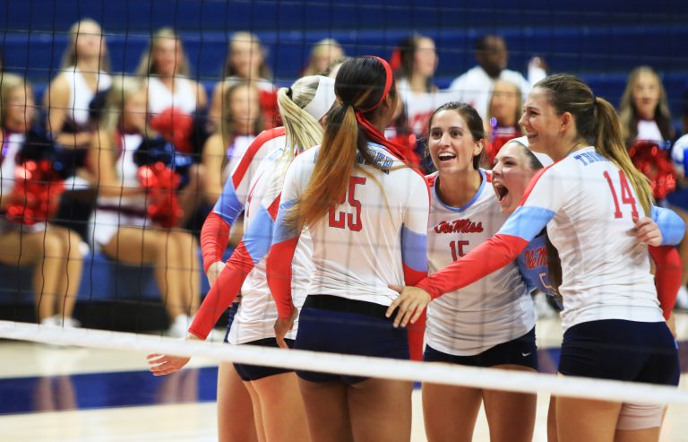 Ole Miss volleyball comes back to beat Arkansas in five sets