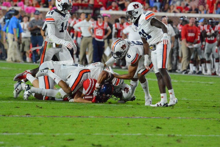 Rebels drop third straight in 40-29 loss to Auburn