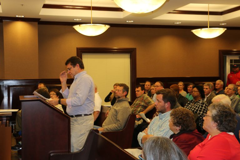 County residents unhappy with brown water, flooding danger issues