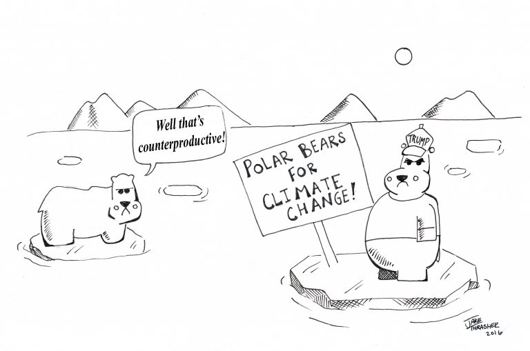 polar bear, climate change, trump