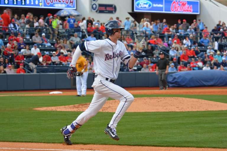 Rebels roll over Razorbacks in 9-1 rout