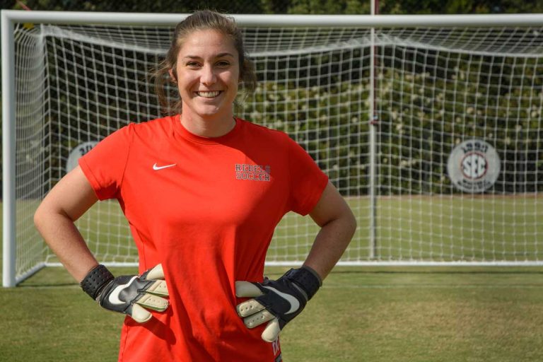 Rebel goalkeeper Marnie Merritt knows no nonsense