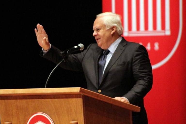 Delivering new solutions: FedEx CEO challenges Honors College students at convocation