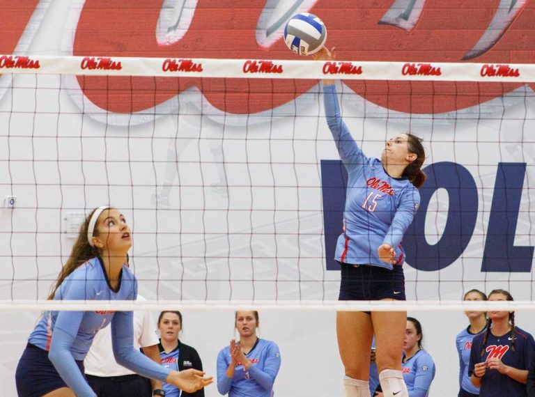 Volleyball emerges from College Station with a victory