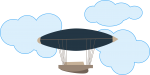 2 Ballons one ballon 3 clouds