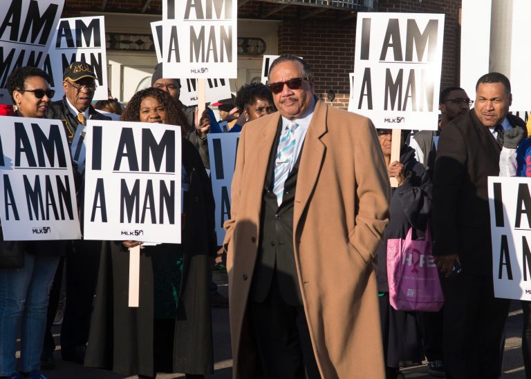 Participants in ‘I Am A Man’ reenactment photograph say there is still progress to be made for working class