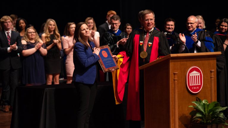 Ann Monroe receives Elsie M. Hood Outstanding Teacher Award