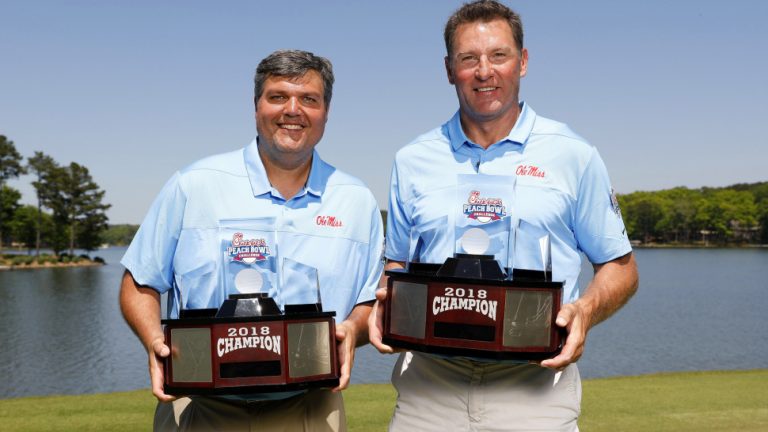 Matt Luke, Wesley Walls bring Peach Bowl Challenge trophy to Ole Miss for third straight year