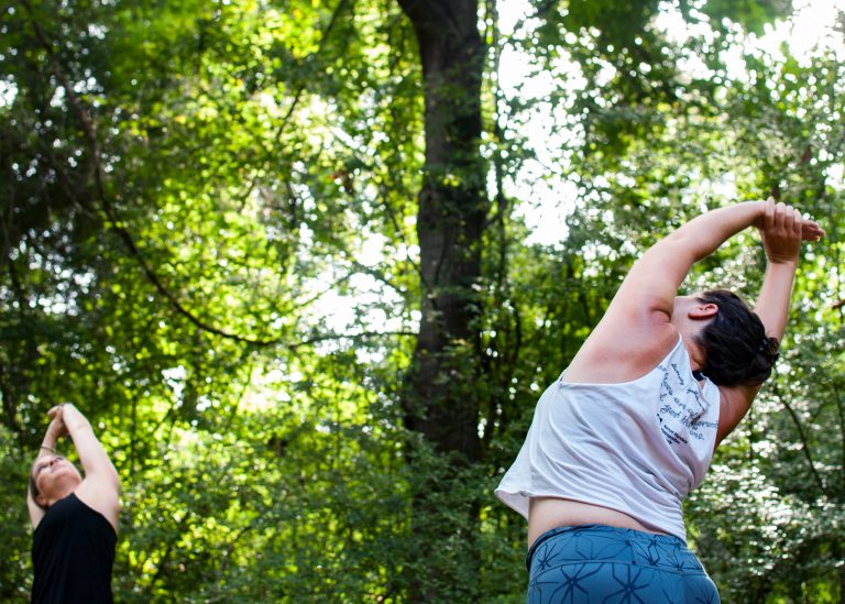 Column: Photographing morning yoga on the Bailey’s Woods Trail