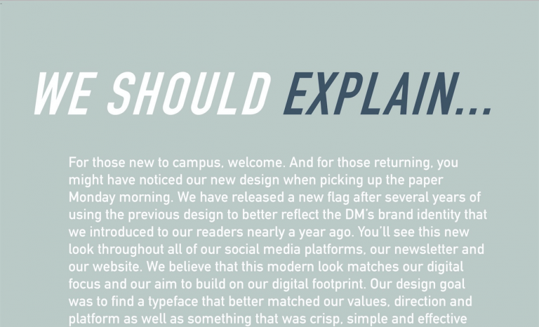 We should explain…
