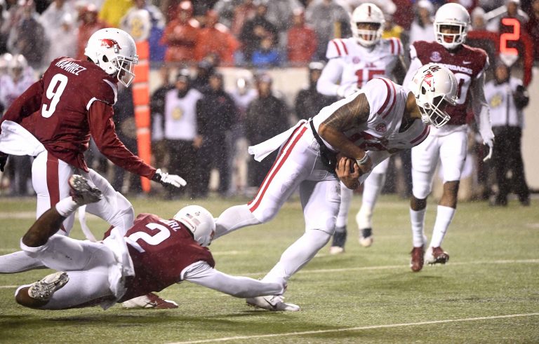 Jordan Ta’amu carries Rebels to much-needed comeback win