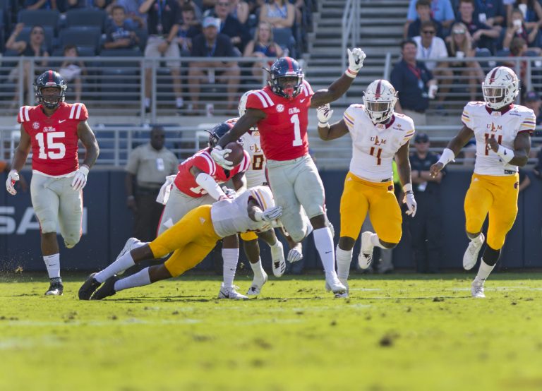 Record-setting offensive fireworks power Rebels to homecoming win