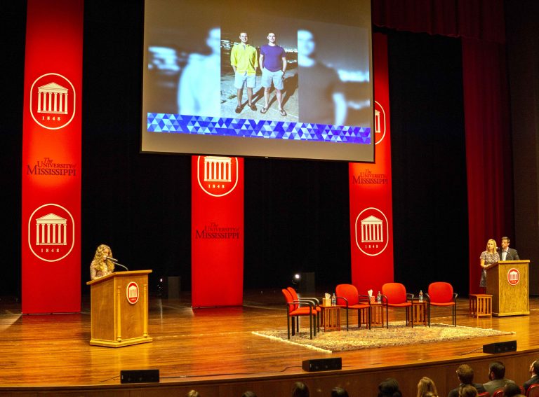 Families of fraternity hazing victims speak to Ole Miss Greek community