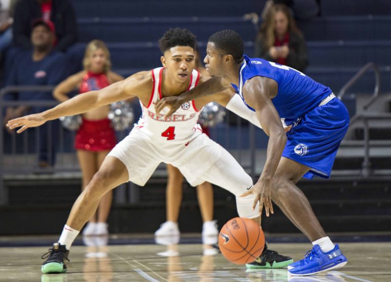 Rebels inch by Bulldogs after pre-game demonstration in 72-71 SEC win