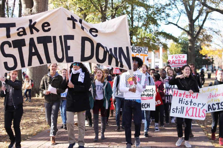 Students Against Social Injustice protests confederate statues