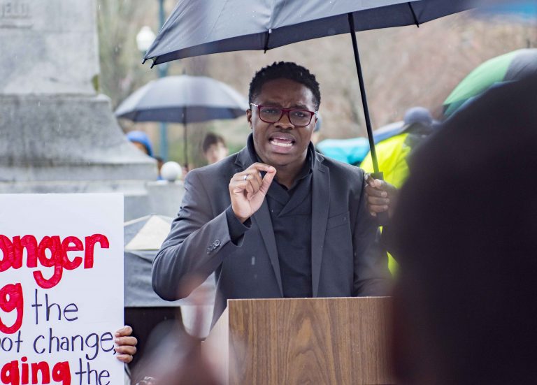 Gallery: Students march in protest of Confederate statue on campus