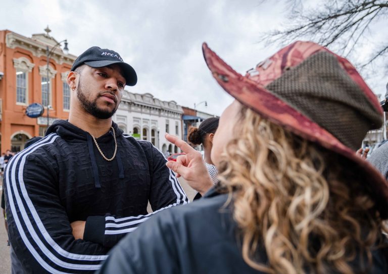 The space in between: Finding common ground at the Confederate rally