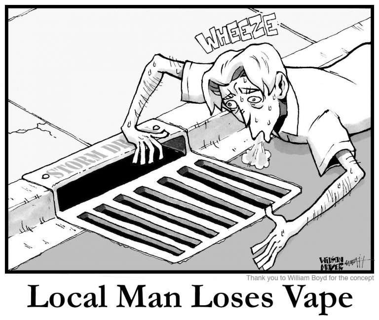 Cartoon: Local man loses vape